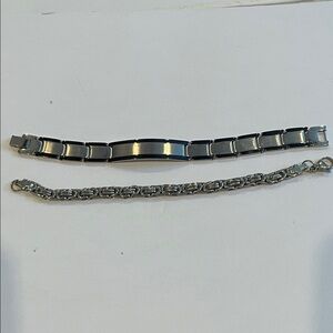 Men's Silver Bracelet Set